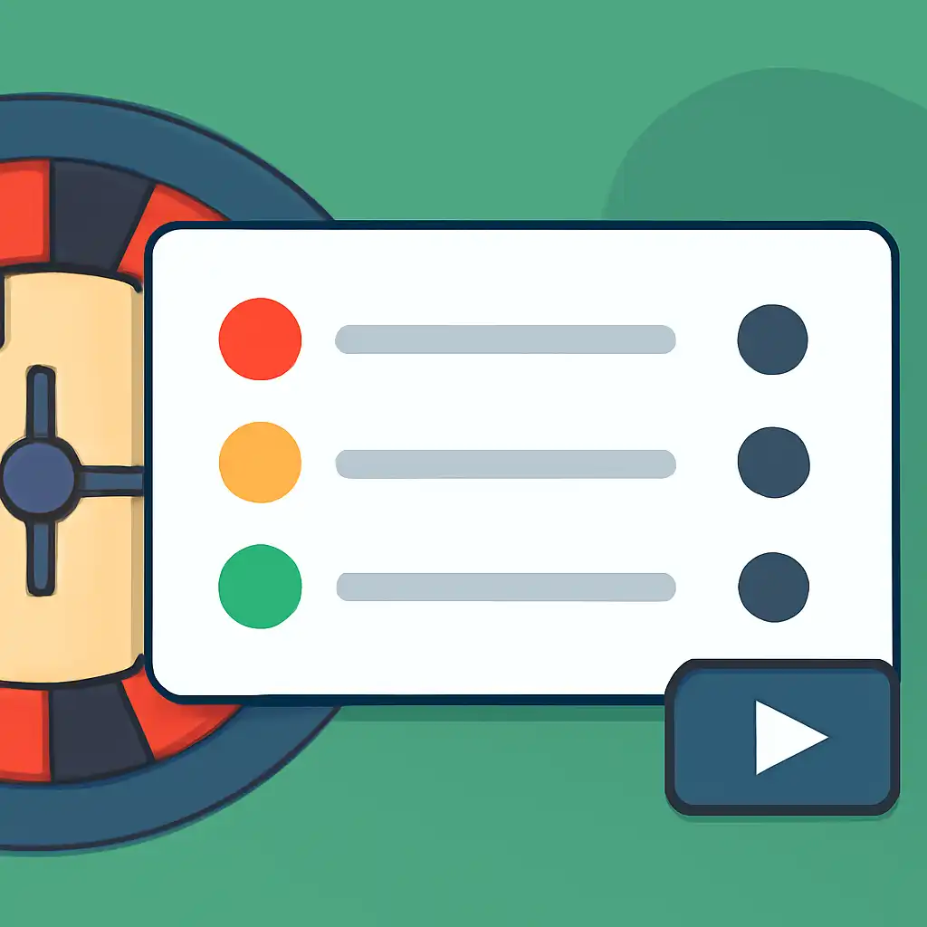 Close-up of button or form field for streaming quality, Roulette Game