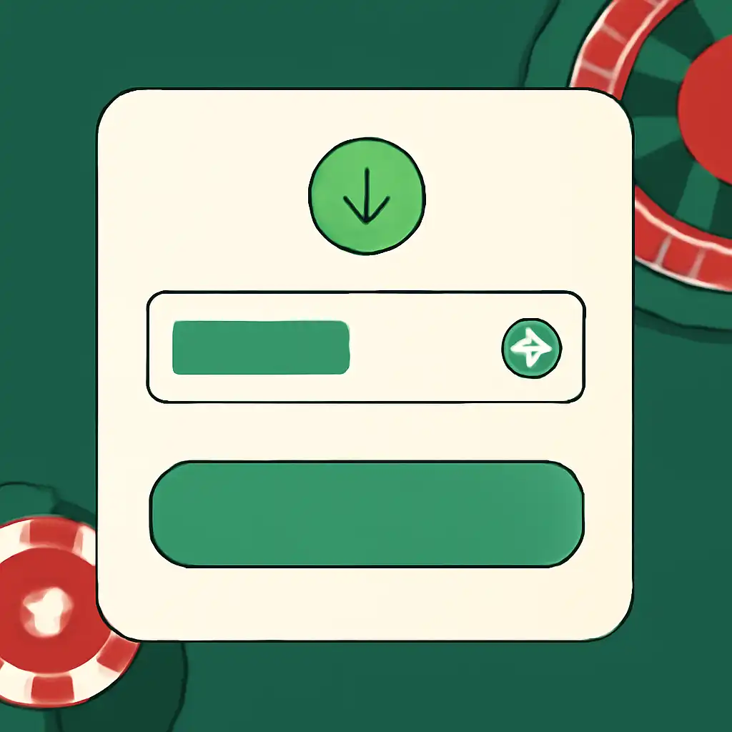 Close-up of button or form field for withdrawal limits, Roulette Game