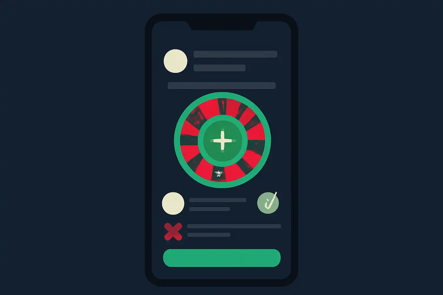 Detail screen: basic rules, mobile screen, Roulette Game