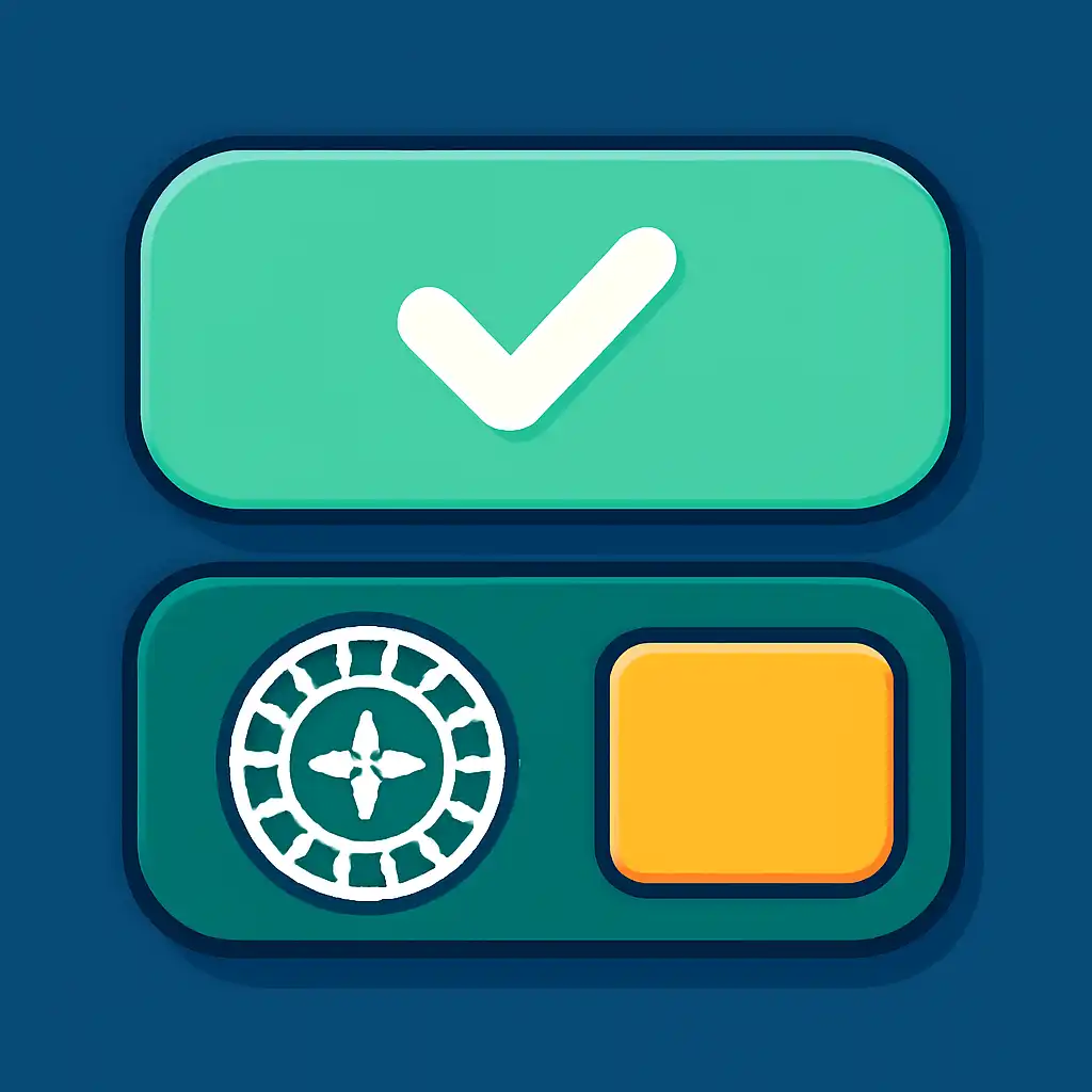 Close-up of button or form field for practice mode, Roulette Game