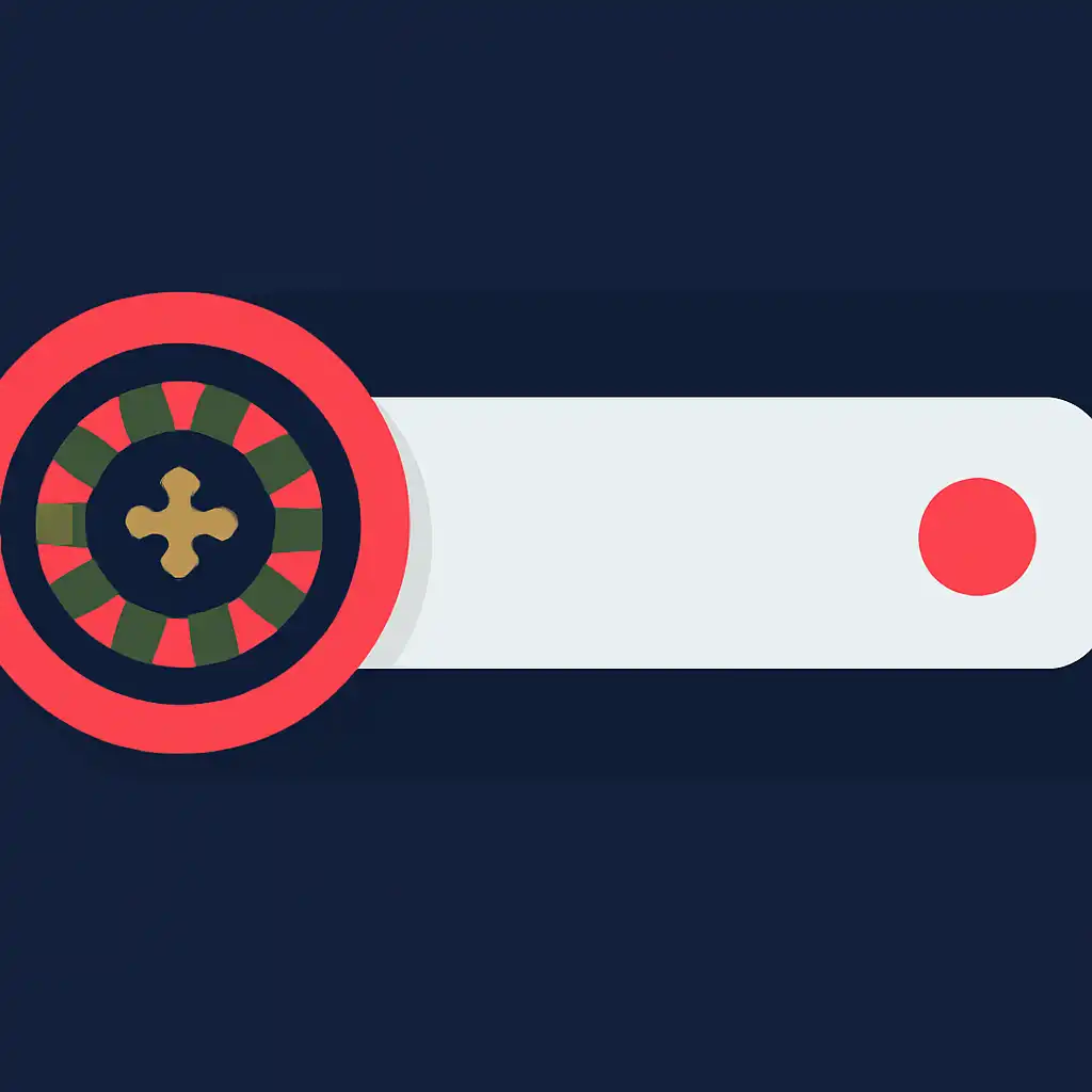 Close-up of button or form field for reading the interface, Roulette Game